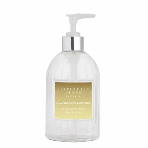 Peppermint Grove - Hand & Body Wash 500ml Champ & Raspberry 1 Peppermint Grove - Hand & Body Wash 500ml Champ & Raspberry