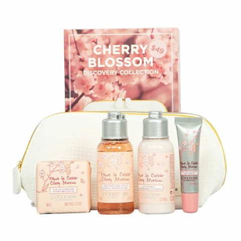 L'Occitane - Cherry Blossom Discovery Set W/Beauty Pouch 5pc 1 L'Occitane - Cherry Blossom Discovery Set W/Beauty Pouch 5pc