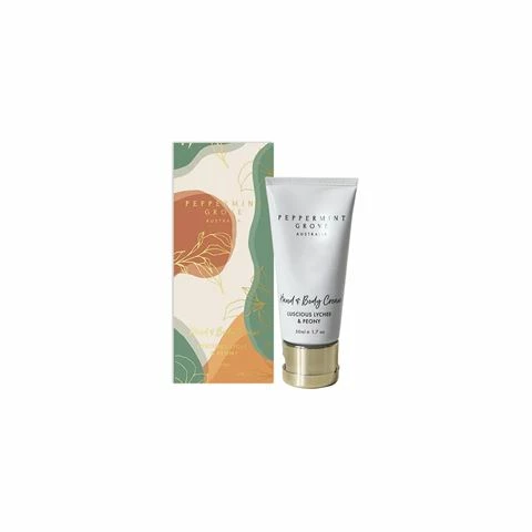 Peppermint Grove - Luscious Lychee & Peony Hand And Body Cream 50ml 1 Peppermint Grove - Luscious Lychee & Peony Hand And Body Cream 50ml