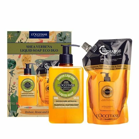 L'Occitane - Shea Verbena Liquid Soap Eco Duo 2pce 1 L'Occitane - Shea Verbena Liquid Soap Eco Duo 2pce