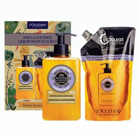 L'Occitane - Shea Lavender Liquid Soap Eco Duo 2pce 1 L'Occitane - Shea Lavender Liquid Soap Eco Duo 2pce