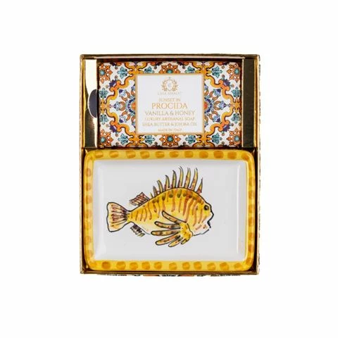 Casa Amalfi - Sunset In Procida Luxury Artisanal Soap W/Dish Gift Set 2pce 1 Casa Amalfi - Sunset In Procida Luxury Artisanal Soap W/Dish Gift Set 2pce