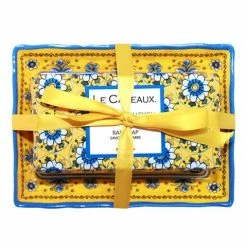 Le Cadeaux - Sicilian Lemon Soap Dish & Bar Soap Gift Set