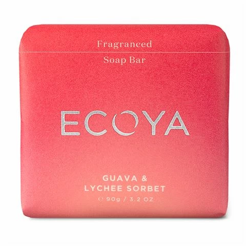 Ecoya - Guava & Lychee Sorbet Fragranced Soap Bar 90g 1 Ecoya - Guava & Lychee Sorbet Fragranced Soap Bar 90g