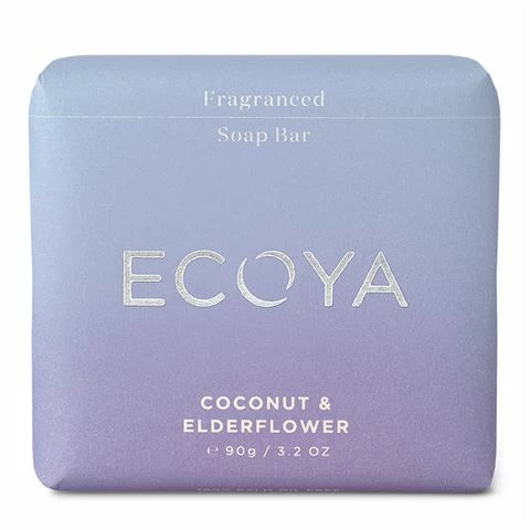 Ecoya - Coconut & Elderflower Fragranced Soap Bar 90g 1 Ecoya - Coconut & Elderflower Fragranced Soap Bar 90g